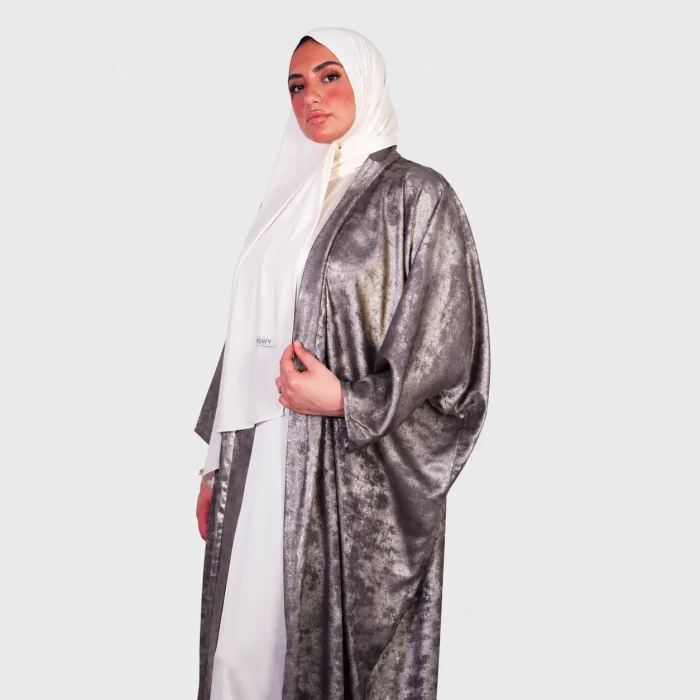 Abaya Yaquta Deux Pièces (Gris)