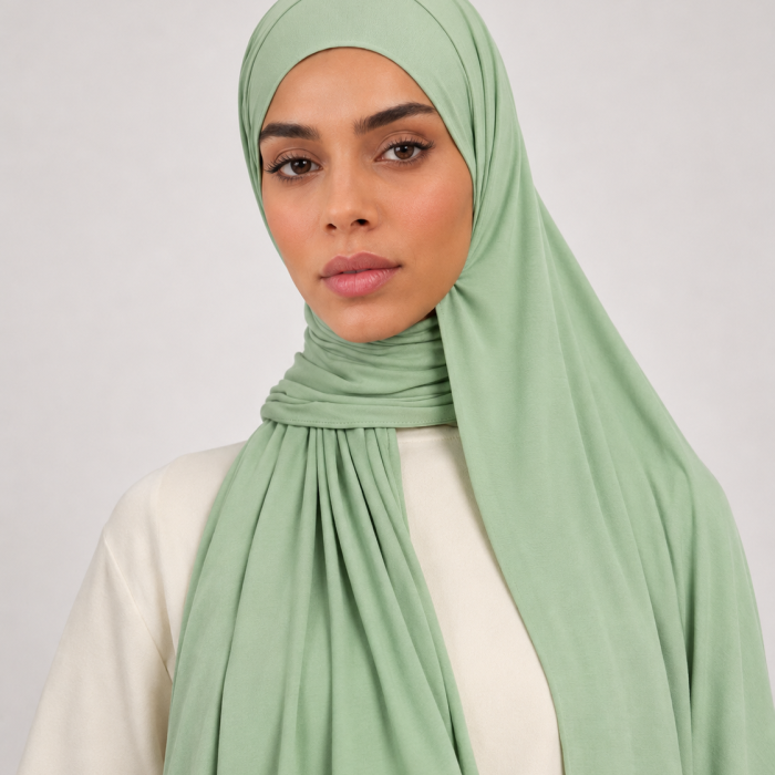 Vert Sauge Hijab Jersey premuim